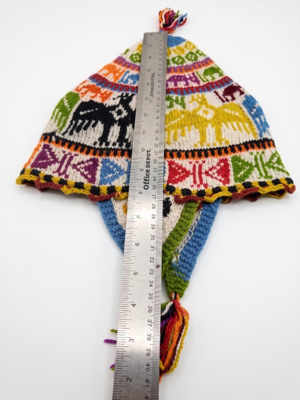 Traditional Cusco Chullo Hat – Sheep's Wool – Andean Condor Patterns
